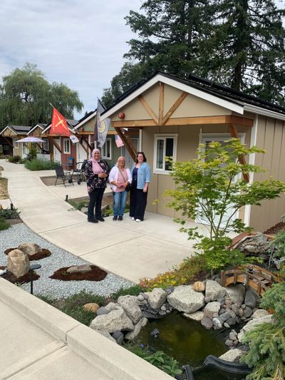 Visiting the Veterans Village in Orting to explore ideas for housing in Auburn.
