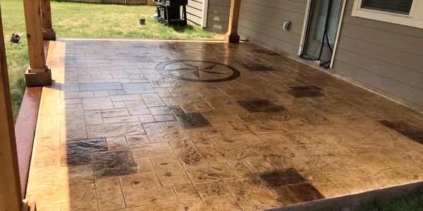 Stamped Concrete Patio San Antonio, Texas. 