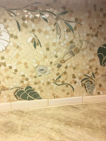 Custom kitchen backsplash with Mosaic