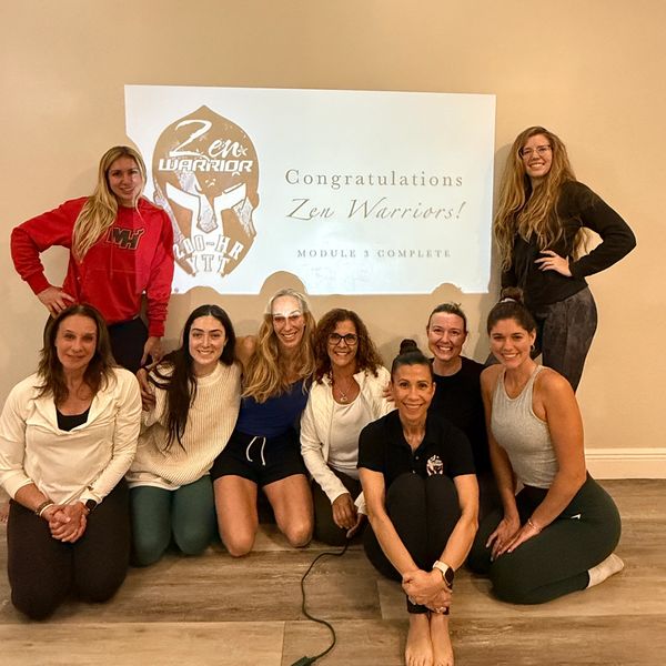 Group of women celebrating completion of Zen Warriors Module 3.