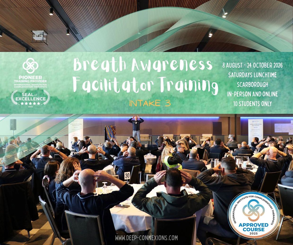 Group participating in Breath Awareness Facilitator Training.