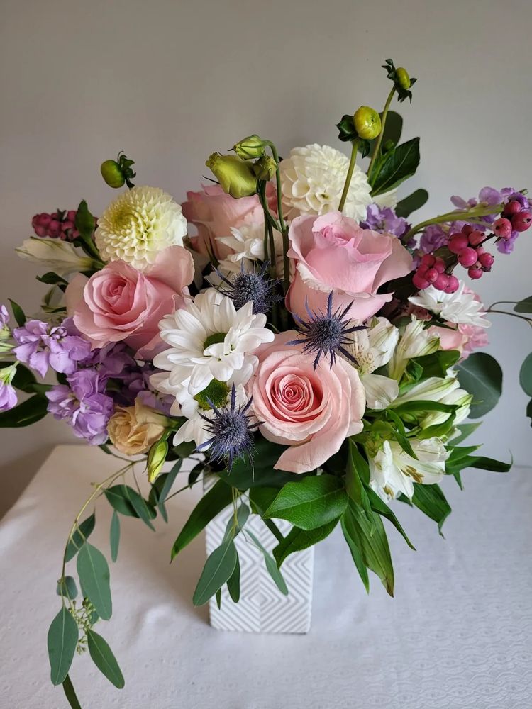 Handcrafted floral arrangement by Oceana Florist in Surrey BC
