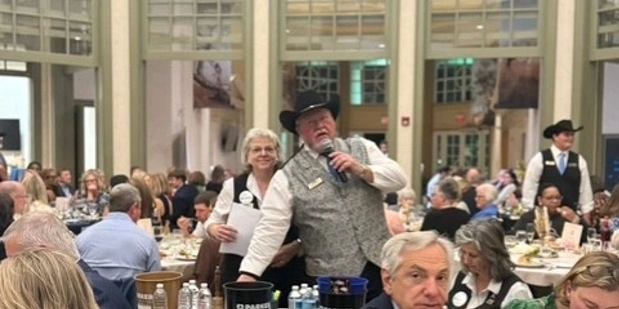 Michael Parker works the event floor