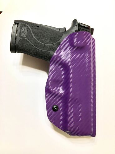 Custom Kydex Holster Purple Carbon Fiber for Smith and Wesson M&P9 Shield EZ