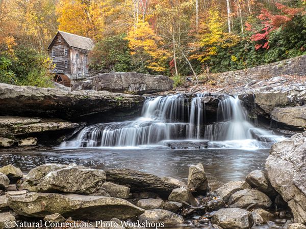 new river gorge, glade creek grist mill, west virginia, photography workshop, fall color