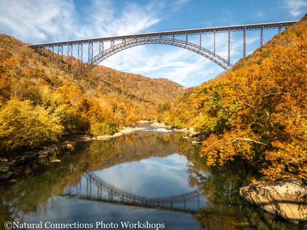 new river gorge bridge, fall colors, west virginia, photography workshop