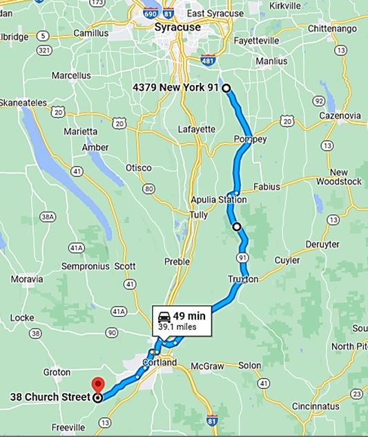 Map of possible escape route for John Andrews, 1996.