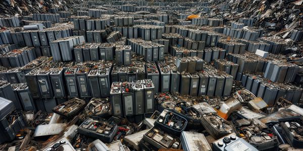 Landfill site overflowing with discarded EV batteries, dumped before their 'end of life'