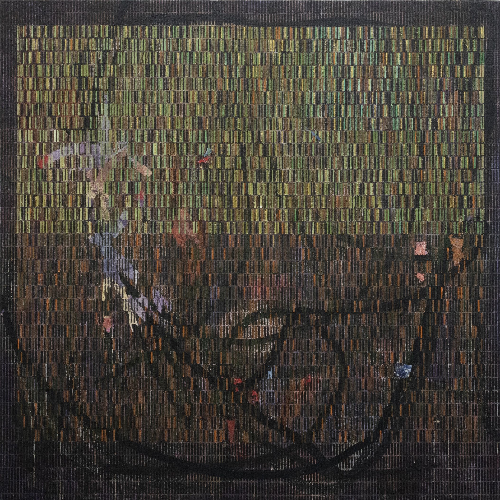 34 inch x 34 inch
Oil and Ink on Canvas
2025