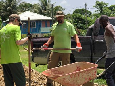 Helping to build a church in Punta Gorda