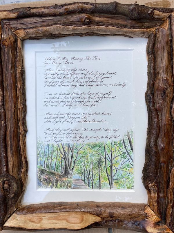 original hand written calligraphy by calligrapher Kate Downey Art