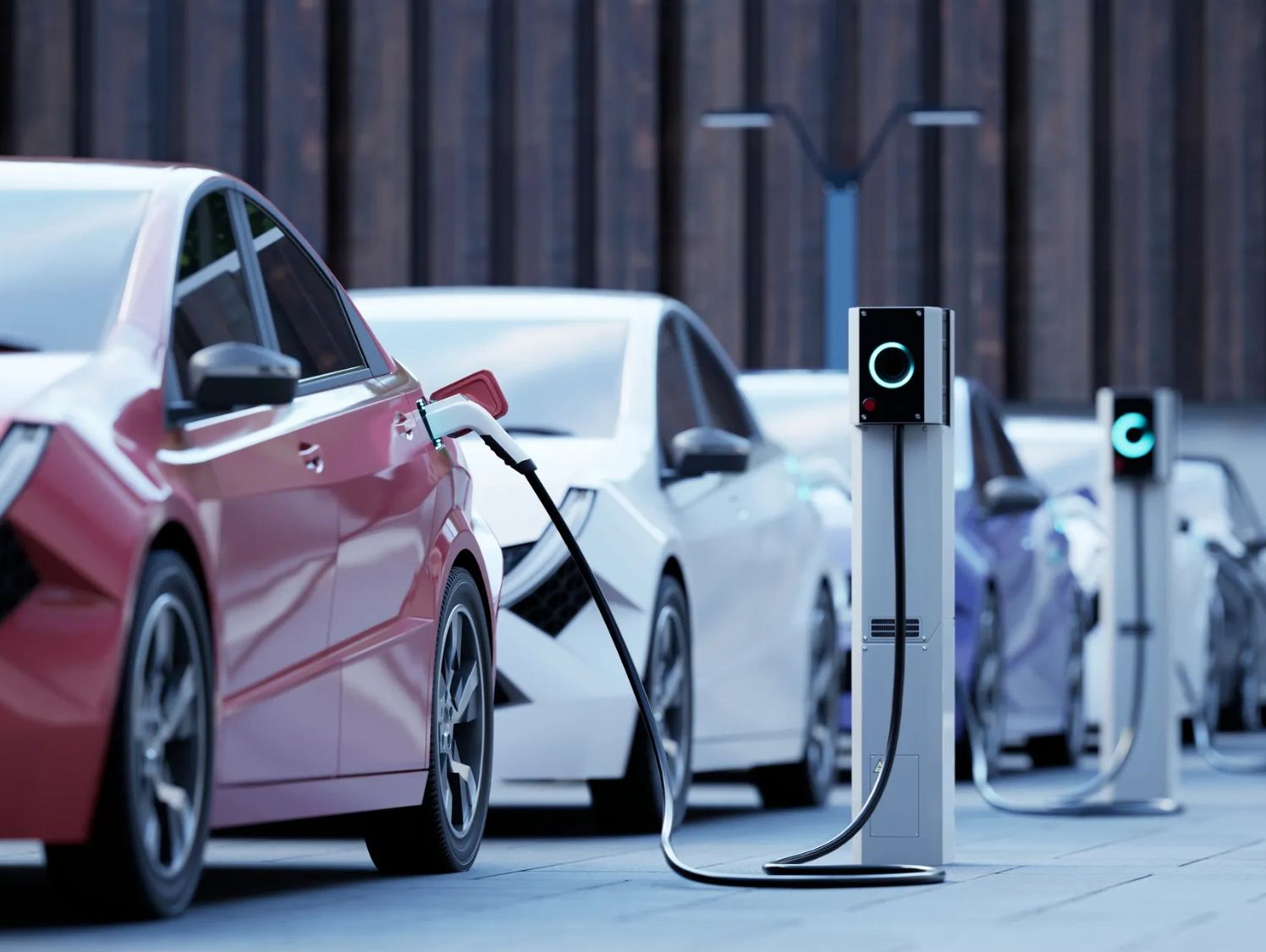 EV charging station representing precision CNC parts for automotive and EV applications