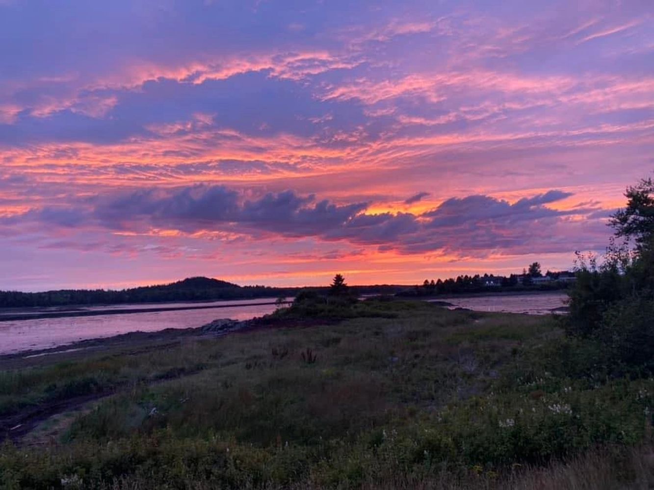 Sunset over the bay during the 2022Passamaquoddy Days @ Sipayik
