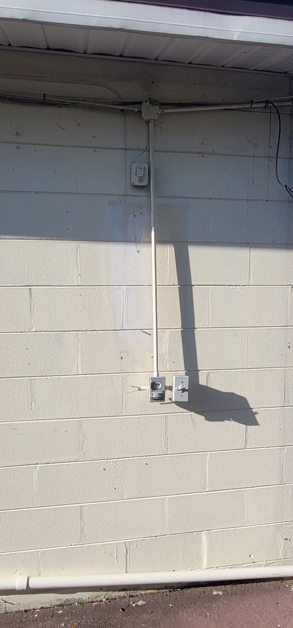 Two wires sticking out from box were live. Could've been real bad for someone.