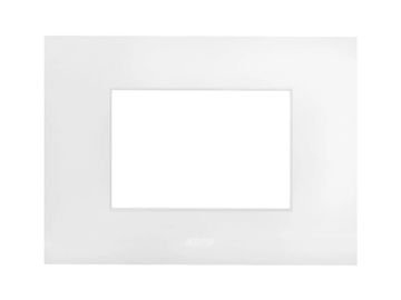 Plain white rectangular frame with a simple design on a white background.