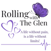 The logo for Rolling with The Glen Chronic Pain and Fatigue clinic
