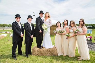 Outdoor image of bridal party