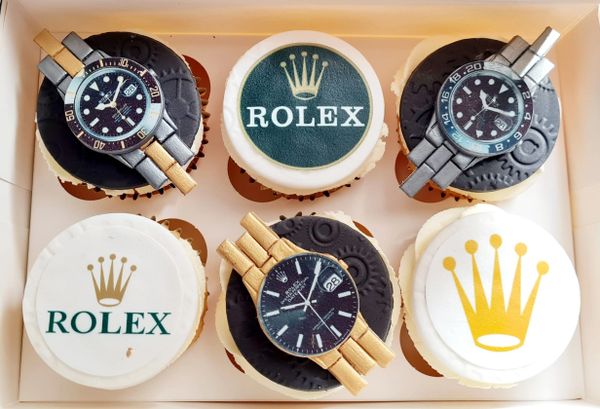 rolex watch cupcakes