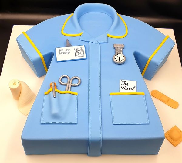 nurse outfit cake