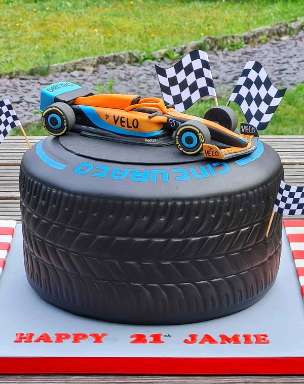 f1 race car pirelli tyre cake