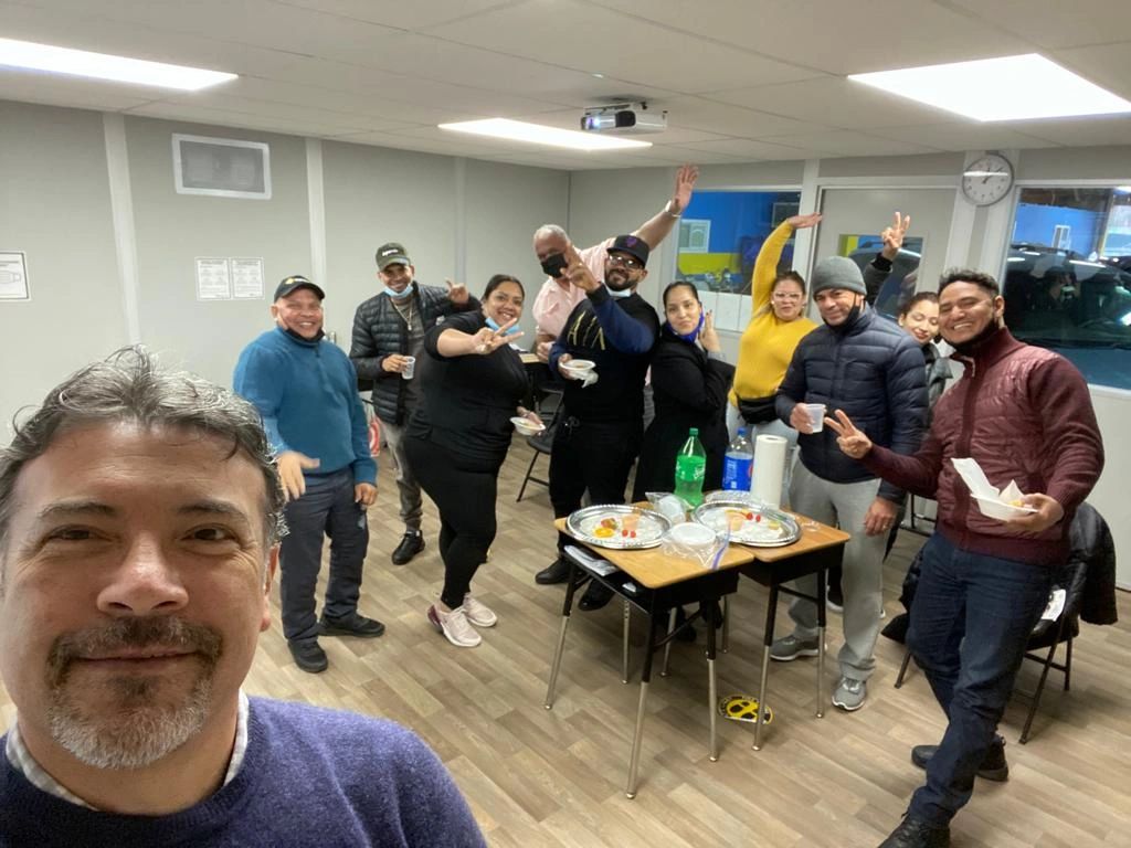 Wilson having fun with a TLC 24 hrs class group