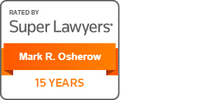 Mark R. Osherow SuperLawyers 2021. 15 years. 