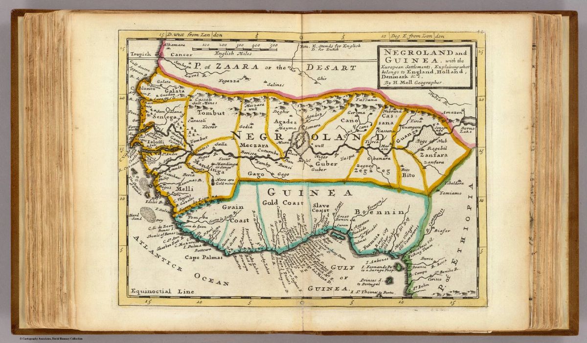 1747 MAP OF NEGROLAND
