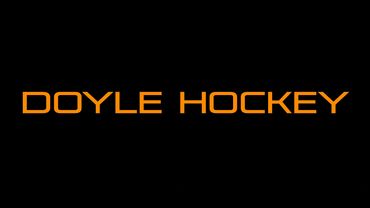 Orange text 'DOYLE HOCKEY' on a black background.