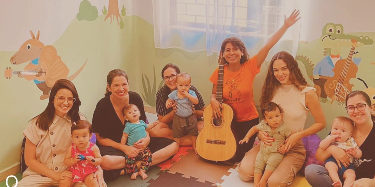 Aula de musicalização infantil.