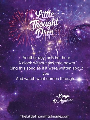 Inspirational poem with fireworks and a cosmic background, reflecting thoughtful emotions.