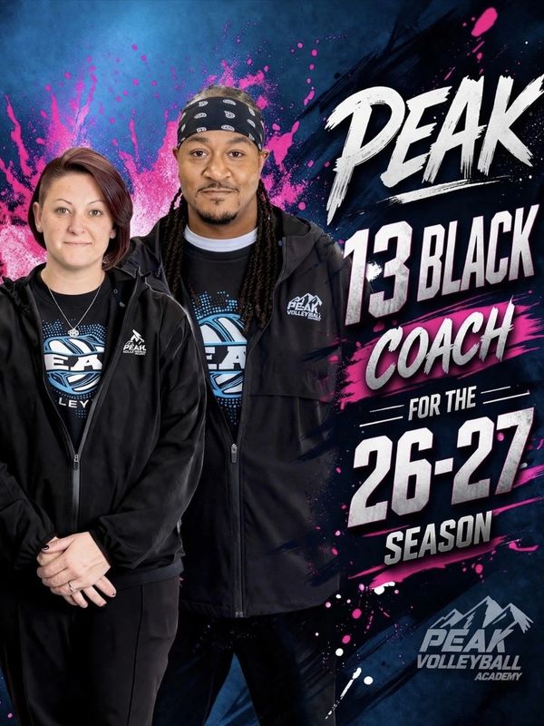 Two coaches for Peak Volleyball's 13 Black team in the 26-27 season.