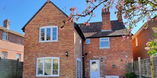 Completed red brick extension
