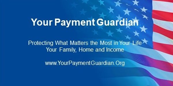 Banner for Your Payment Guardian with American flag background.