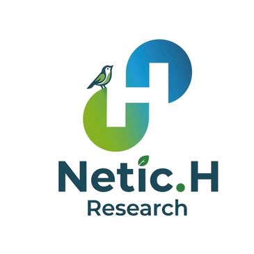 Logo of Netic.H Research with a bird and green-blue design.