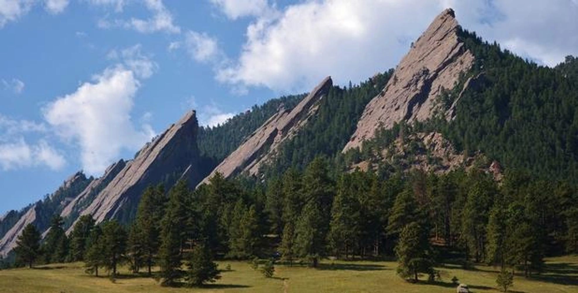 Flatirons mountain peak in Boulder