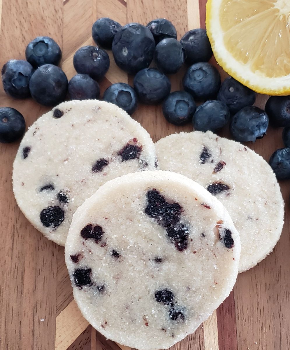 Blueberry Lemon Shortbread (12 cookies)