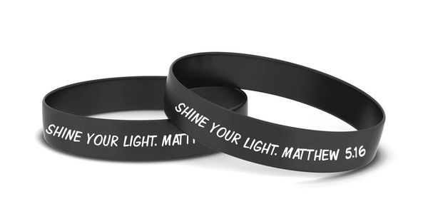 Free wristband. Shine your light. Matthew 5:16