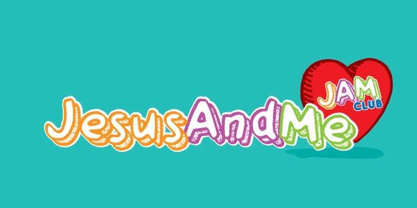 Colorful text logo with a heart saying "Jesus And Me JAM club".