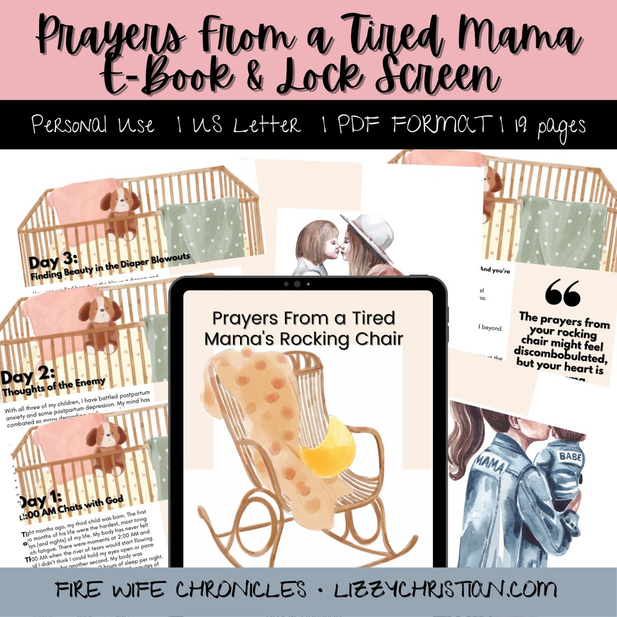Prayers From a Tired Mama's Rocking Chair Free Ebook & Lock Screen