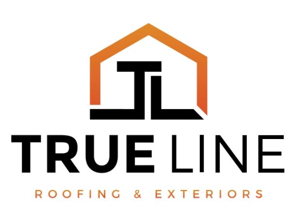 True Line Roofing &amp; Exteriors logo with stylized house.