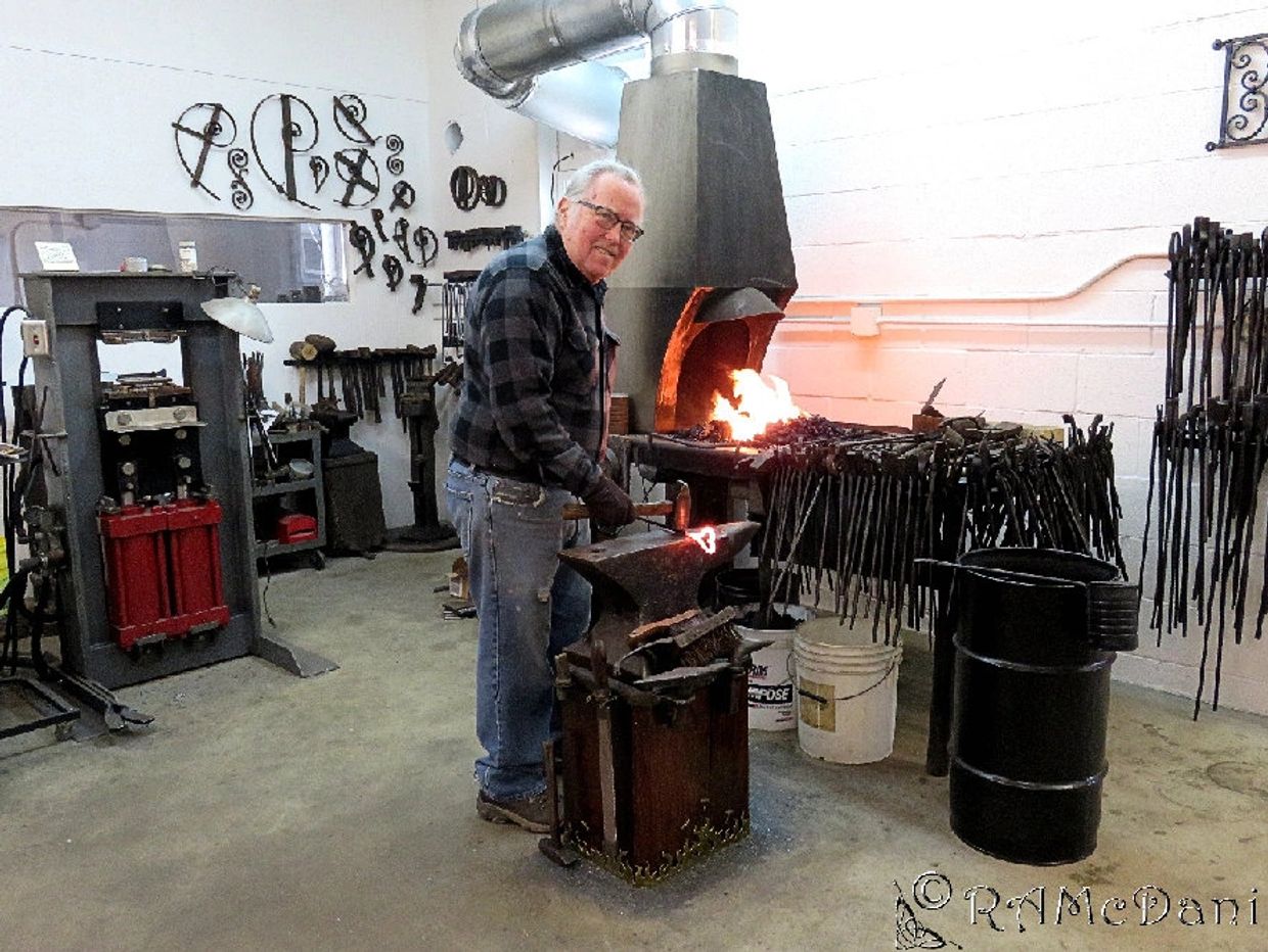 Randy McDaniel Instructor at Expressive Metals School of Blacksmithing near Berkeley Springs, WV.