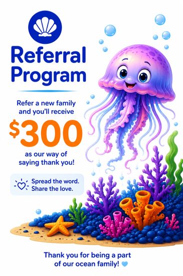 Referral program promotion for families at New Wave Daycare in Bayonne NJ