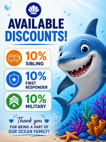 Daycare discounts for siblings, first responders, and military families at New Wave Daycare