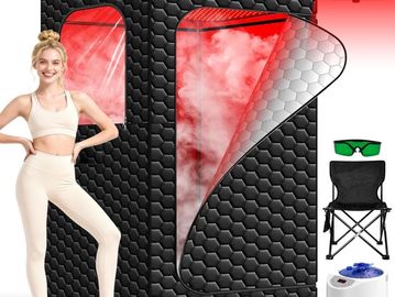 Infrared Sauna Box, 160 LEDs Red Light Sauna Steam Room, Portable Sauna Tent 