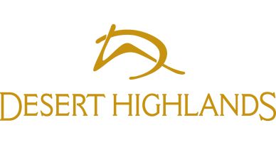 Desert Highlands logo with stylized deer icon.