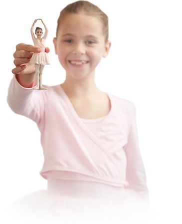 A 3D model of a small ballerina.