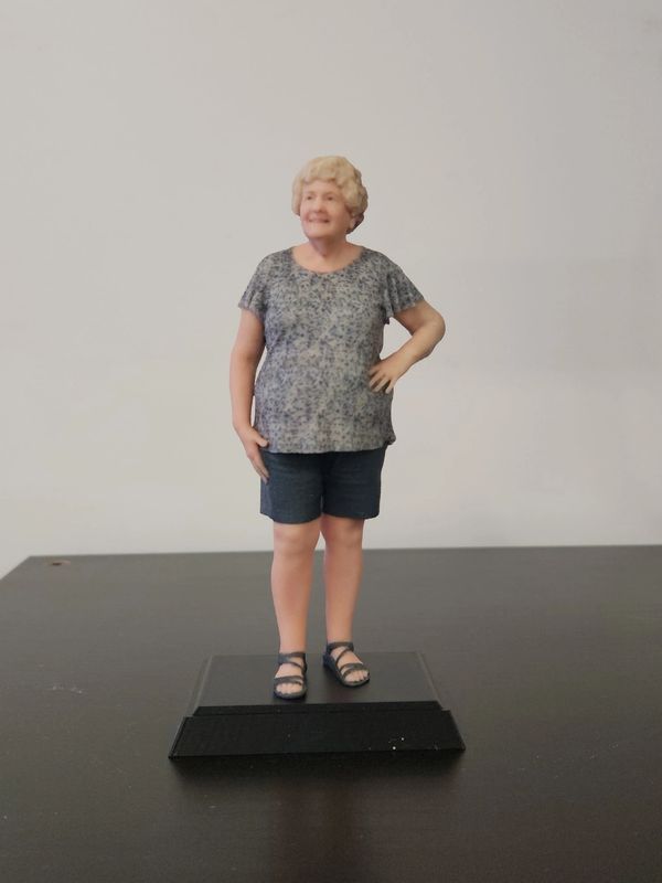 A 3D printed figurine of mom.
