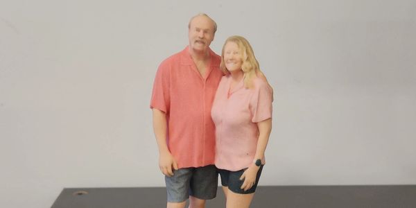 A 3D printed couple.