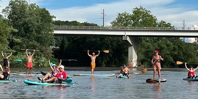 Paddleboarding on French Broad River Asheville