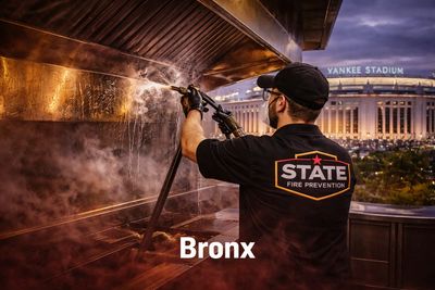 Kitchen hood cleaning Bronx NYC near Yankee Stadium by certified technician